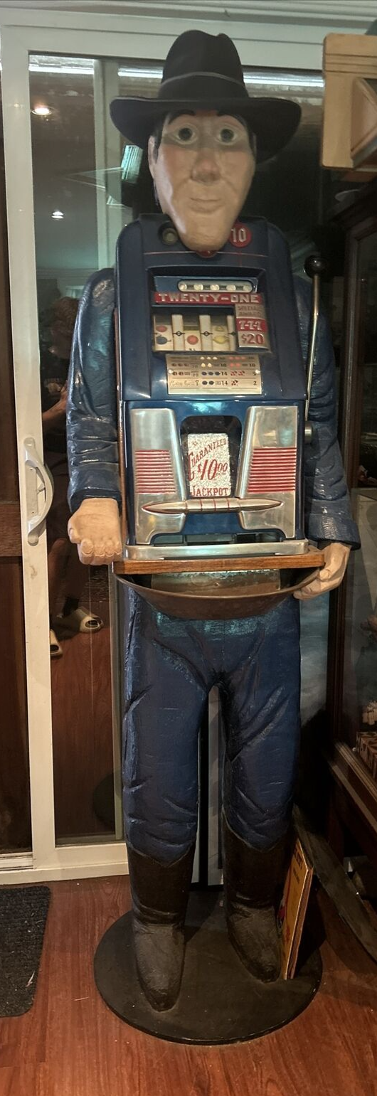 Vintage Mills Cowboy Slot Machine ORIGINAL Unrestored Condition eBay