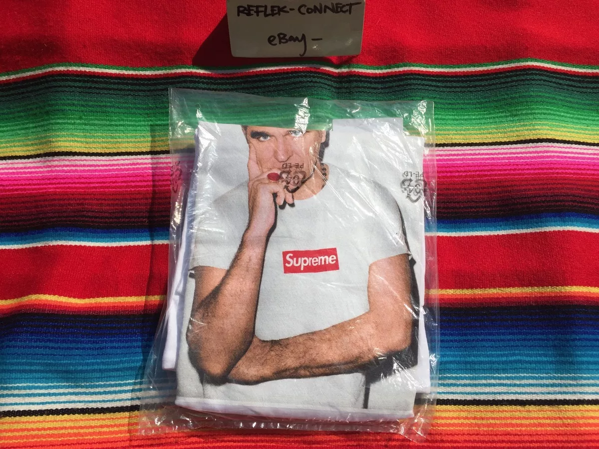 NEW SUPREME MORRISSEY SS16 100% Authentic photo tee t shirt white M box logo CDG