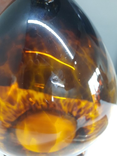 Tortoise Shell Glass Footed Apothecary Jar, Urn Vintage Art Glass - Picture 4 of 11