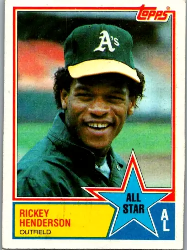 1983 Topps - All Star #391 Rickey Henderson EX CONDITION