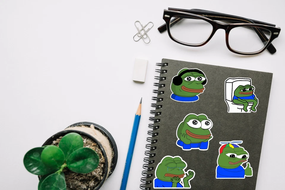 Pepe Meme Sticker / Aufkleber - 15 Stück - Leicht abziehbar -  PVC/Vinyl - Bild 2 von 4