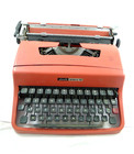 VECCHIA MACCHINA DA SCRIVERE VINTAGE OLIVETTI LETTERA 32 COLORE ROSA