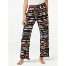 Joyspun Women's Hacci Knit Wide Leg Pajama Pants
