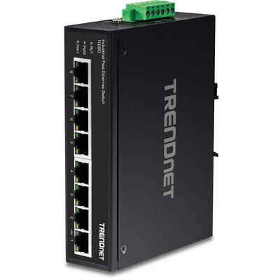 TI-E80 8-Port Unmanaged Fast Ethernet DIN-Schienen-Industrie-Switch 16 Gbit/s...