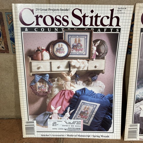 Cross Stitch and Country Crafts Magazine Lot of 6 VINTAGE 1990 Entire Year - Picture 2 of 7