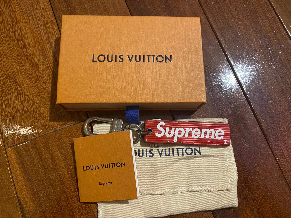 Louis Vuitton x Supreme Epi Keychain Red