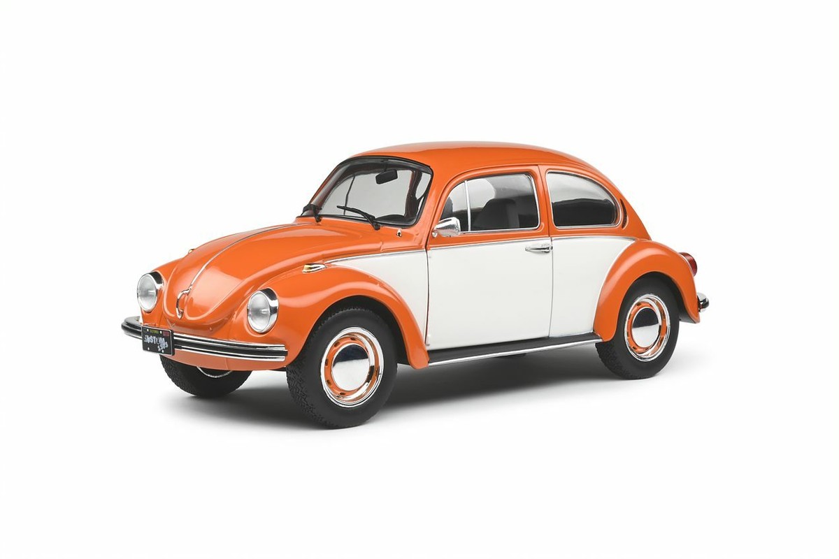 新品Solido Volkswagen Beetle 1303 1/18 VW Beetle 1303 1974 Orange White 1:18 Solido Diecast Car MPN