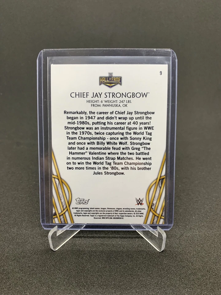 2018 TOPPS LEGENDS OF WWE BRONZE HALL OF FAME CHIEF JAY STRONGBOW #9 - Image 2 of 2