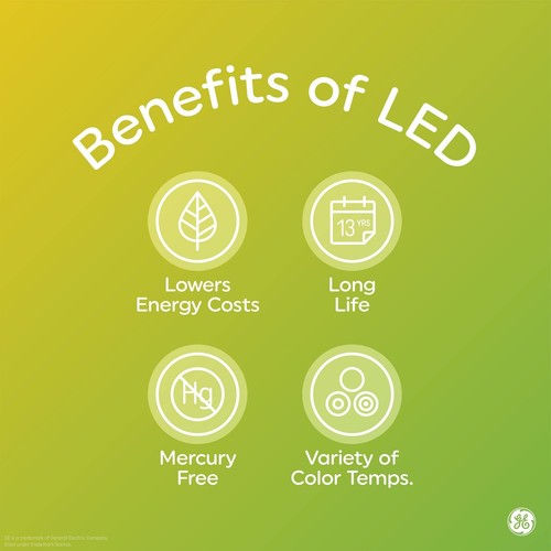 (2 pack) GE Lighting Vintage Style LED G30 Globe Light Bulb, 5.5 Watts (60 Watt - Picture 6 of 7