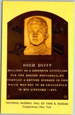 Cooperstown New York Baseball HOF Hugh Duffy Player Vintage Chrome Postcard A49
