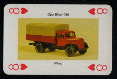 Opel Blitz 1939 Wiking Auto Model Oldtimer Playing Card Trading Card