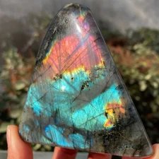 289g Natural Flashy Rainbow Labradorite Freeform Crystal Quartz Healing Reiki