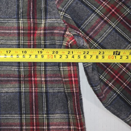 L.L. Bean Herren Flanell Hemd Tall Größe M rot kariert Knopfleiste Langarm XLT Reg - Bild 7 von 7