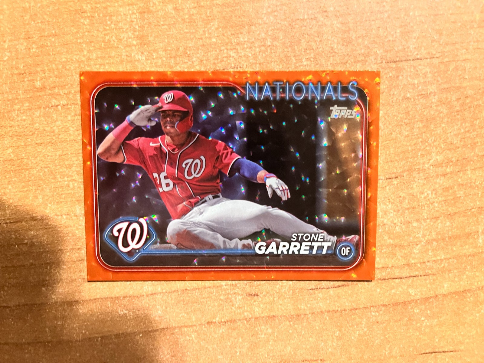 2024 Topps Series 1 - Stone Garrett - #68 Orange Foilboard Parallel #d /299