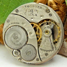 Antique Pocket Watch Movement 1911 Elgin 324 0 size 7 jewel Openface Single-Sunk