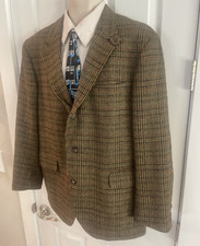 Faconnable France Mens Large Blazer Sport Coat Three Button Casual Wool Jacket