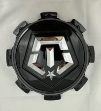 TIS 544 8 Lug Gloss Black Wheel Center Cap with Chrome Logo 1921L173