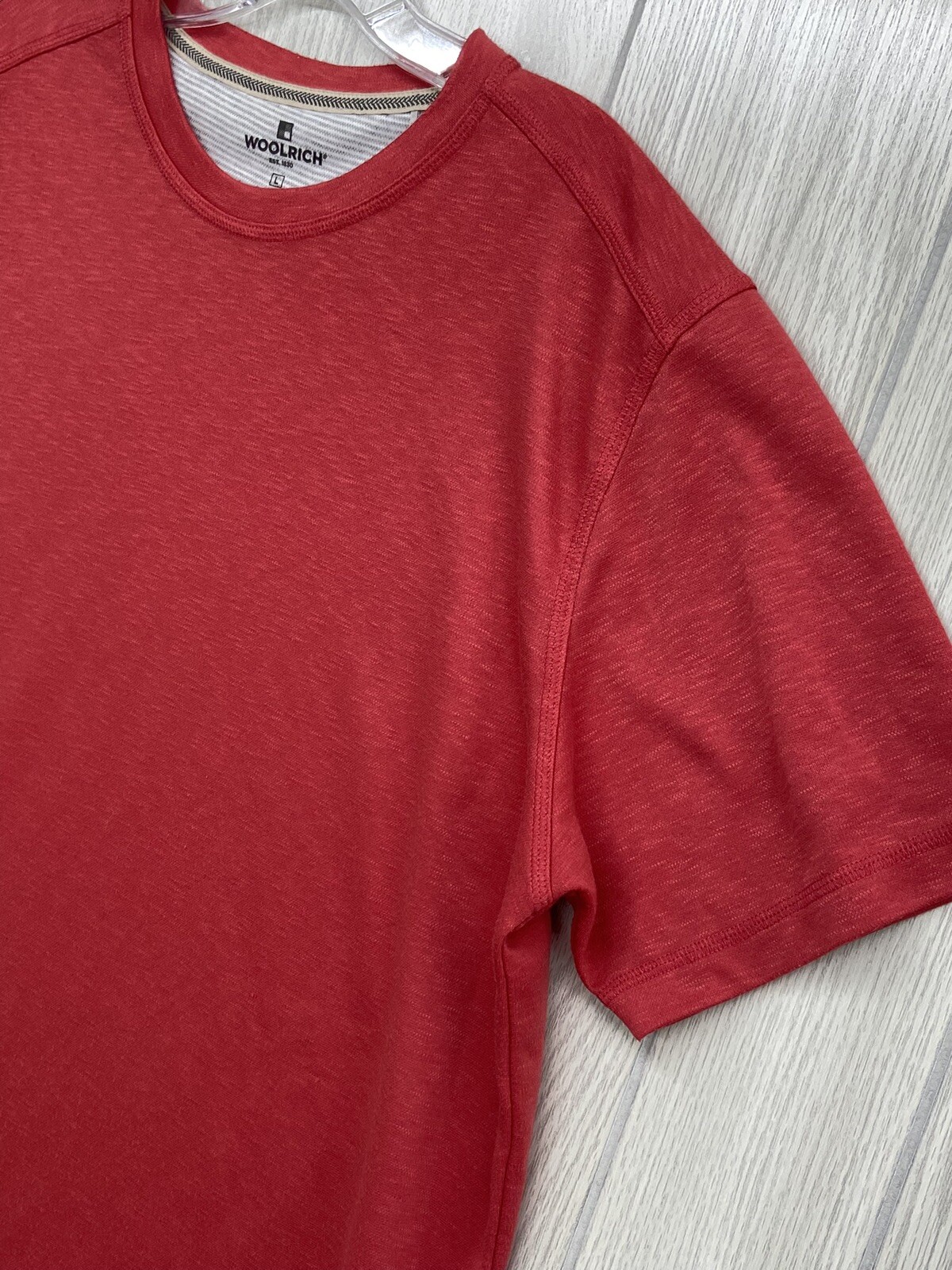 Woolrich Womens Red Short Sleeve Shirt Size Large eBay