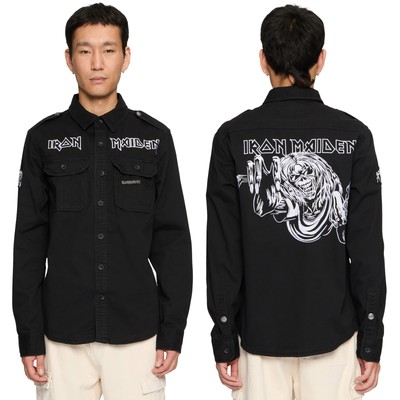 Brandit Iron Maiden Vintage Shirt Long Sleeve Eddy Men's Shirt New