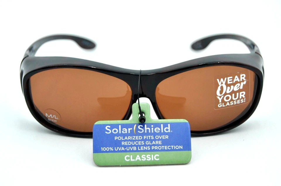 Solar Shield FITS OVER FO-003 TOR DRV Brown Tortoise POLARIZED Sunglasses - Image 2 of 3