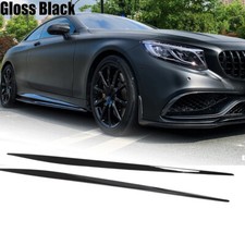 Gloss Black Side Skirt Lip Extension Spoiler For Benz C217 S500 S63 S65 2014-18 Gloss Black Side Skirt Lip Extension Spoiler For Benz C217 S500 S63 S65 2014-18