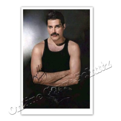 Freddie Mercury von der Band Queen  -  Autogrammfoto  / Autograph