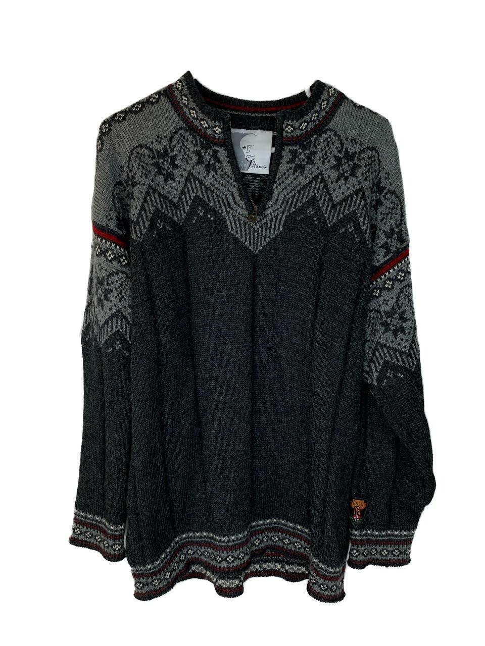 Suéter DALE OF NORWAY Edición Limitada Fridtjof Nansen Lana Tejido Gris 1/4 Cremallera