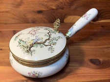 Vintage "Andrea" By Sadek Porcelain Silent Butler Swinging Girl Floral Japan