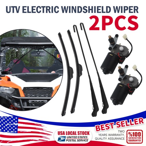 Universal Electric UTV Windshield Wiper Motor Kit,Fits UTV Windshield Kawasaki Mule TERYX Polaris Ranger RZR KUBOTA RTV Hard Coated Polycarbonate,12V Motor W/ 90 Degree Wipe Sweep In Kenya | Wiper - Foto 7