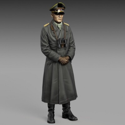 1/35 resin figure model WW II Desert Fox Marshal Rommel Unassembled Unpainted