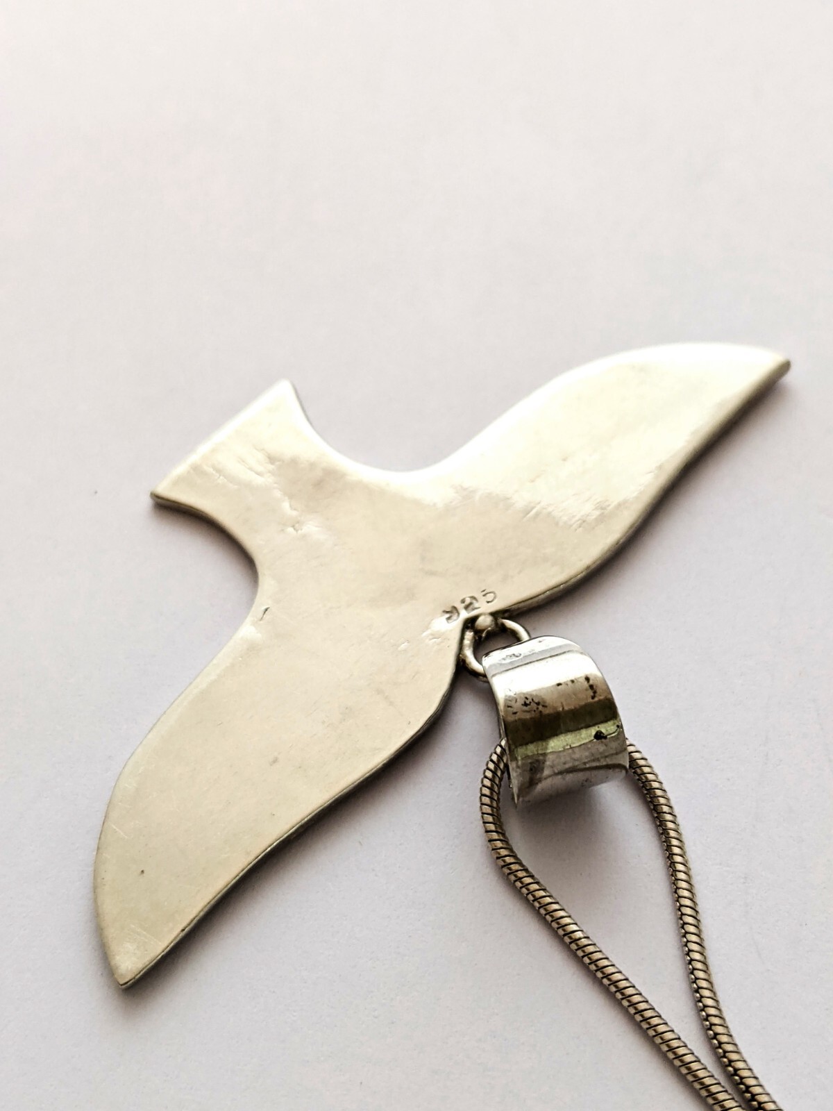 Vintage 70s Solid Sterling Silver Large Flying Ea… - image 5