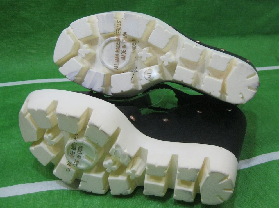 NUEVO Negro 4.5" Tacón de Cuña Alto 1" Plataforma Correa al Tobillo Zapatos MUJERES Talla 6 Foto 4 de 4