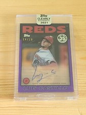 2021 TOPPS CLEARLY AUTHENTIC LUIS CASTILLO AUTOGRAPH AUTO PURPLE SP #04/10