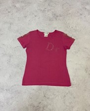 Vintage Christian Dior Pink Big Logo Top Size 8
