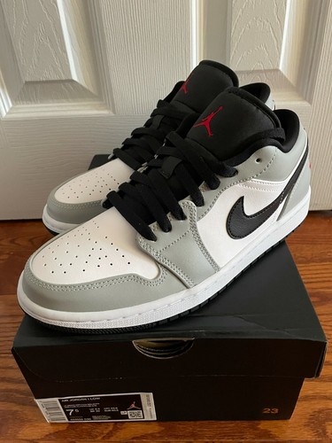 Nike Jordan 1 Low Light Smoke Grey 7.5 Men 9 Women 553558-030 Gym Red Gray 194498183953 | eBay