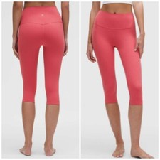 Lululemon Align High-Rise Crop 17" Desert Red pink size 8 NWT
