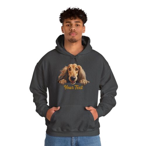 Afghan Hound Dog Hoodie | Hooded Sweatshirt | Custom Text | Gift for Dog Lovers - Picture 8 of 11