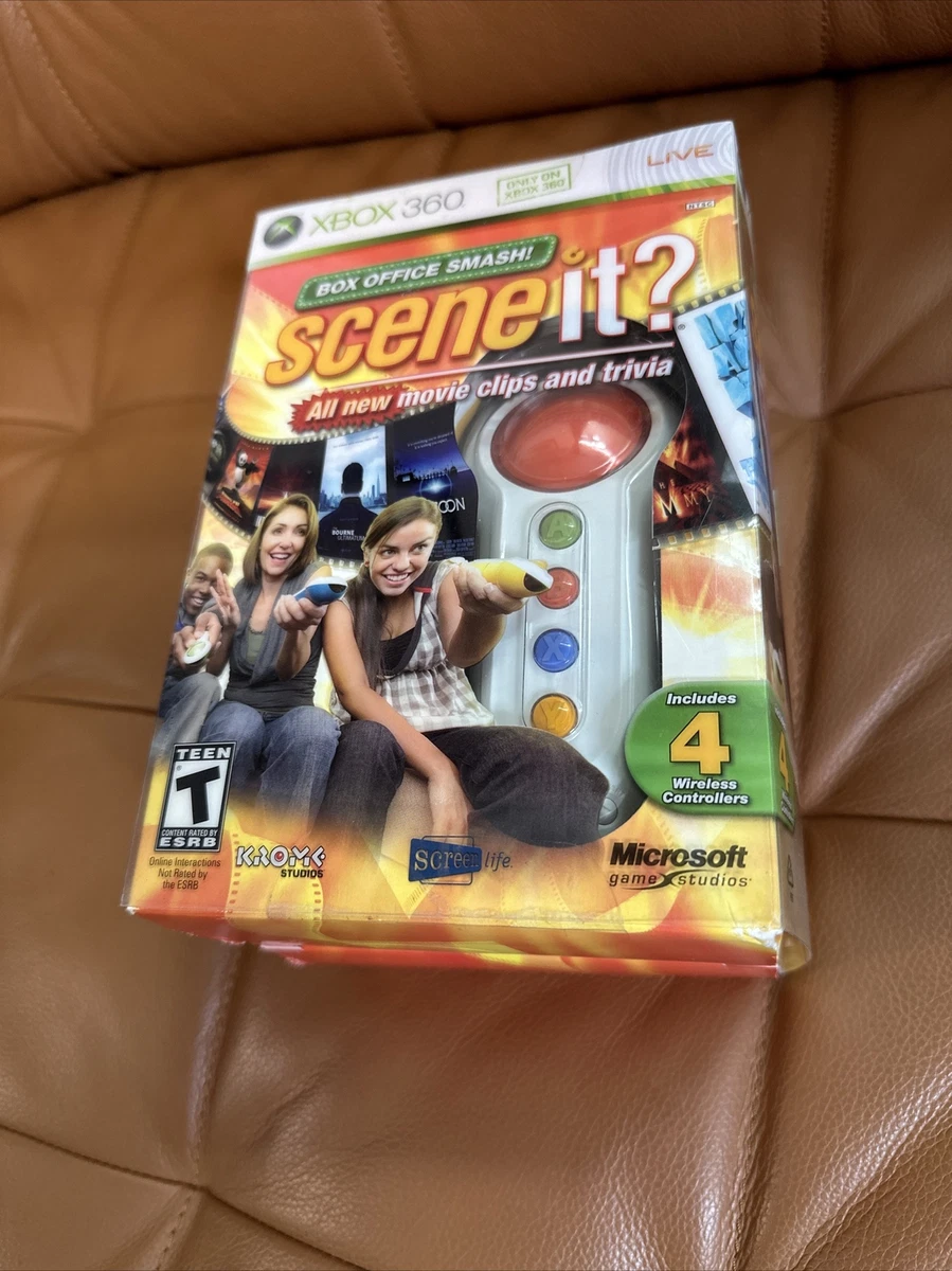 New SCENE IT Xbox 360 Box Office Smash Bundle Movie Trivia Game