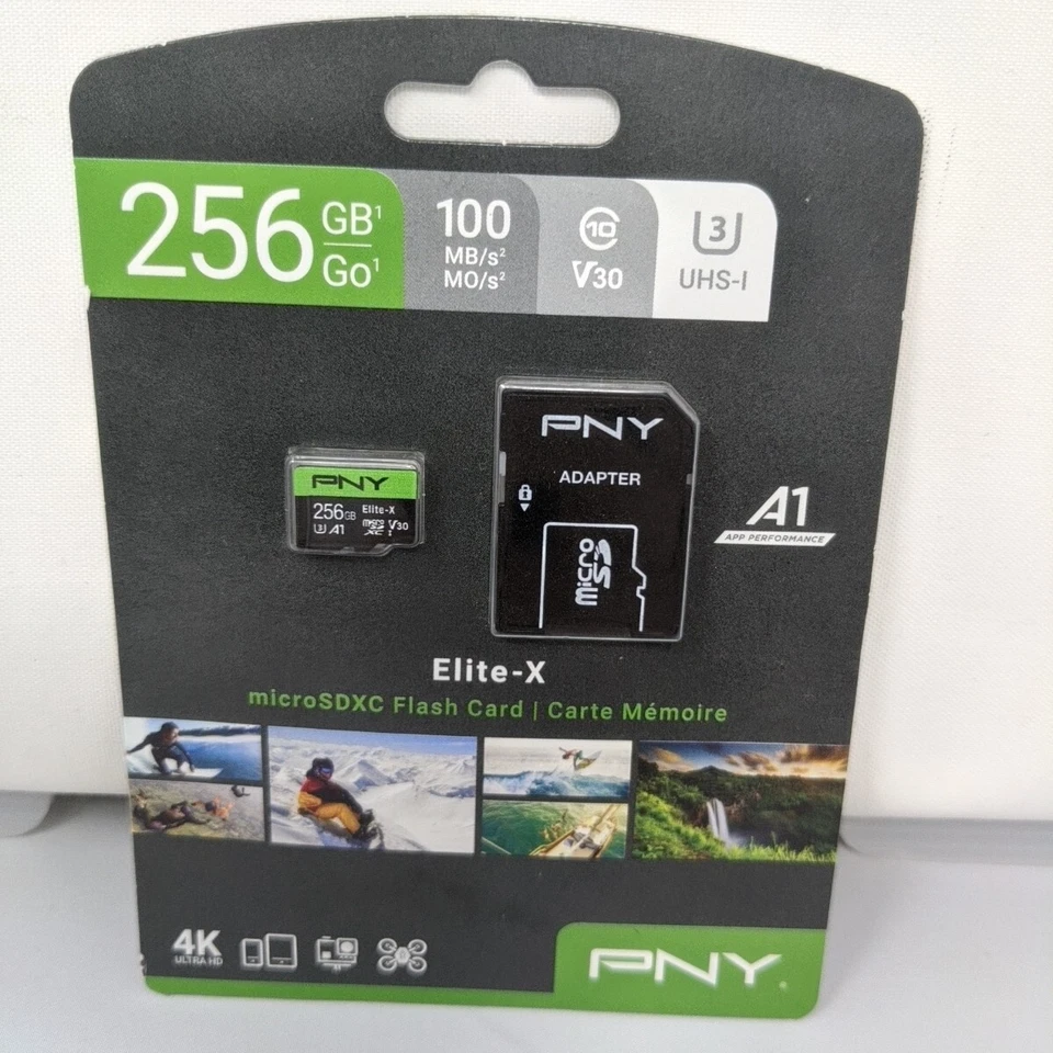 PNY Technologies 256GB Elite-X microSDXC Flash Memory Card, Class 10, UHS-I U3 - Image 2 of 4