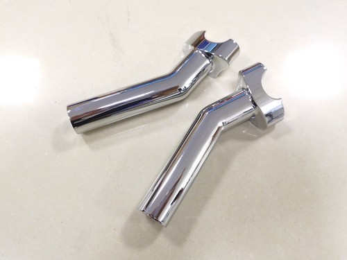 Chrome 6.5" Pullback Handlebar Risers For Harley Dyna Sportster 883 Super Glide - Picture 5 of 7