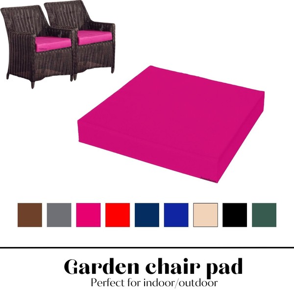 Cojines de exterior Almohadilla de espuma de 4 cm de grosor con cubierta impermeable para sillas de jardín
