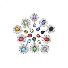 5pcs Flatback Rhinestone Cabochon Acrylic Gem Jewellery for Clothing Wedding Sew