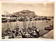 PALERMO Small Port Antique Photo Postcard and Moored Boats 1950s