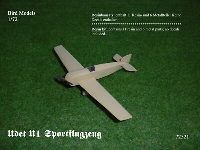 Udet U 1 ''Sportflugzeug''    1/72 Bird Models Resinbausatz / resin kit