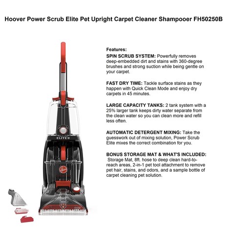 Hoover Power Scrub Elite Pet Upright 