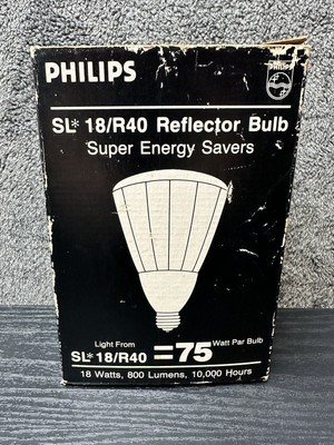 Philips SL 18/R40 Fluorescent 23-Watt Reflector Lamp Light Bulb 23W 120V