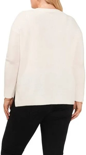 Vince Camuto Pullover mit Rundhalsausschnitt Paillettenstreifen Größe L - Bild 4 von 7