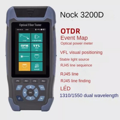 OTDR Fiber Tester Reflectometer Fault Break Detector Trouble Finder NK3200D