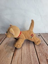 Vtg 1986 Tonka Pound Puppies Pound Purries Orange Striped Cat Plush Heart Logo