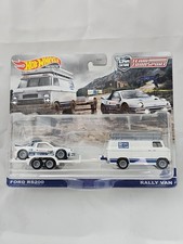 Hot Wheels Premium Team Transport Ford RS200 Rally Van & Trailer FordTeamRacing